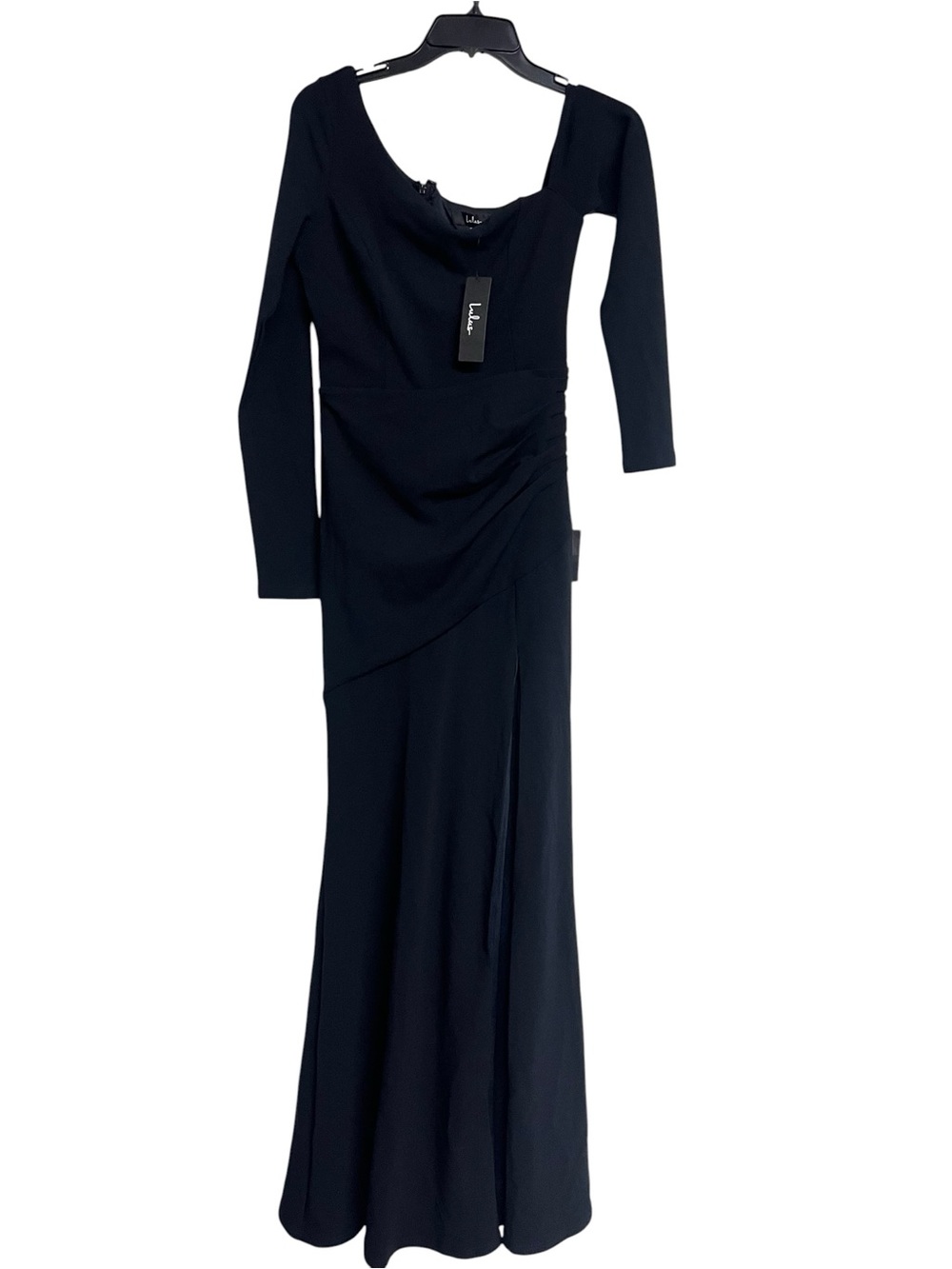 New Lulus Navy Blue Long Sleeve Gown Dress XS